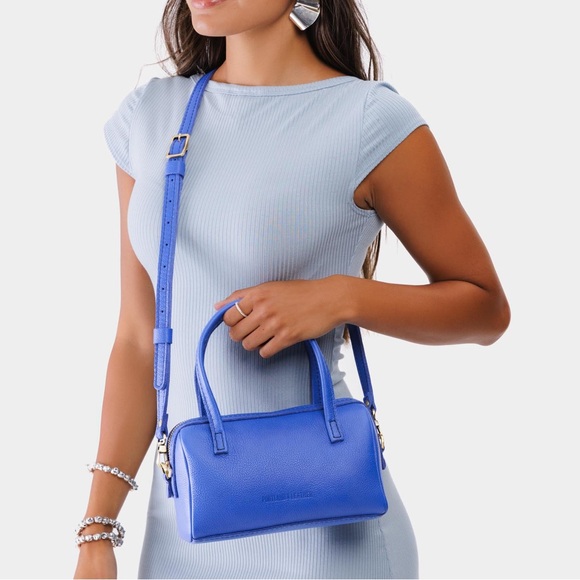 Portland Leather Goods Sloan Large Doctor Vibrant Astro Blue Satchel Premium - Picture 2 of 7